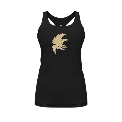 [FT0TRBBK-FYS-LOGO2] Decker Racerback Tank Top (Female Youth S, Black, Logo 2)
