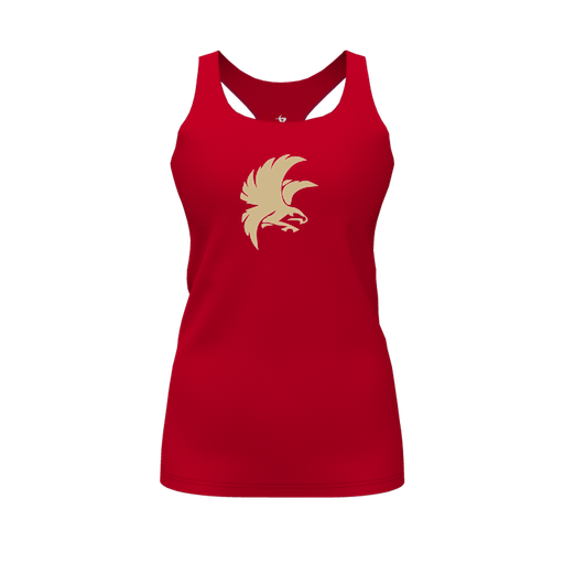 [FT0TRBRD-FYS-LOGO2] Decker Racerback Tank Top (Female Youth S, Red, Logo 2)