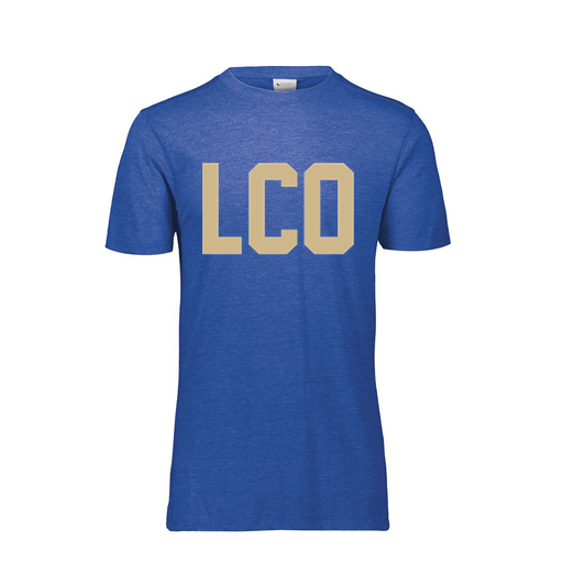 [FTSCUBRY-YS-LOGO1] Decker Youth Tri-Blend T-Shirt - Short Sleeve (Youth S, Royal, Logo 1)