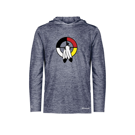 [FOLHCGNV-AS-LOGO3] Decker Men's Charge Hoodie (Adult S, Navy, Logo 3)