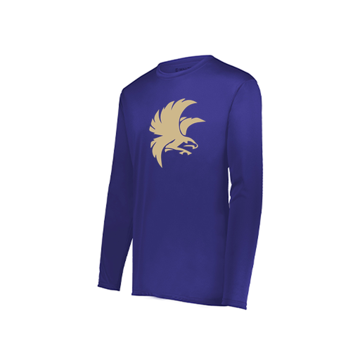 [222822.747.XS-LOGO2] Men's LS Smooth Sport Shirt (Adult XS, Purple, Logo 2)
