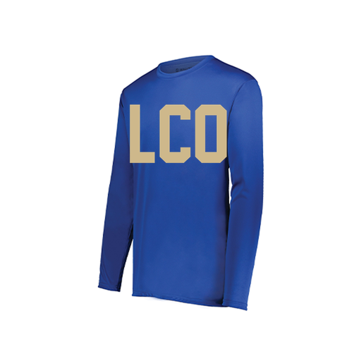 [222822.060.XS-LOGO1] Men's LS Smooth Sport Shirt (Adult XS, Royal, Logo 1)