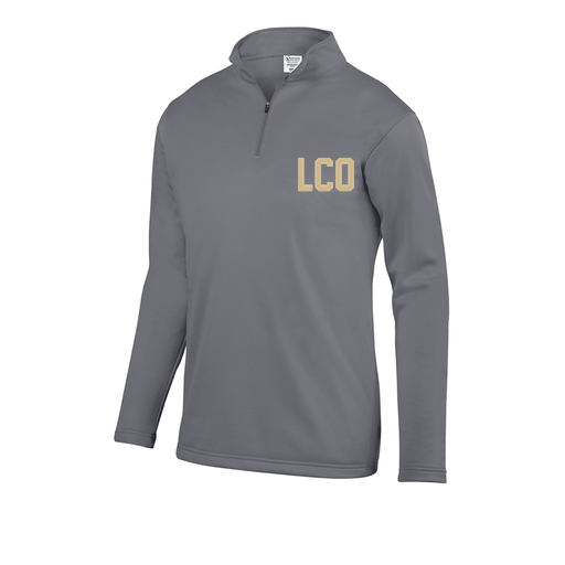 [FOLQFFGY-AS-LOGO1] Decker Men's FlexFleece 1/4 Zip (Adult S, Gray, Logo 1)