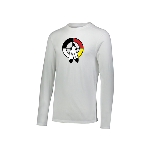 [FTLCUBWH-YS-LOGO3] Decker Youth Tri-Blend T-Shirt - Long Sleeve (Youth S, White, Logo 3)