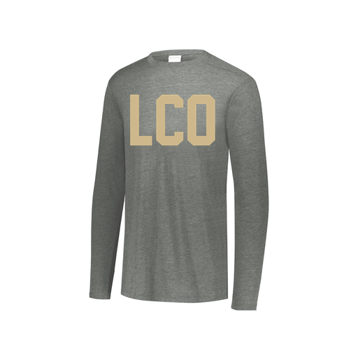 [FTLCUBGY-YS-LOGO1] Decker Youth Tri-Blend T-Shirt - Long Sleeve (Youth S, Gray, Logo 1)