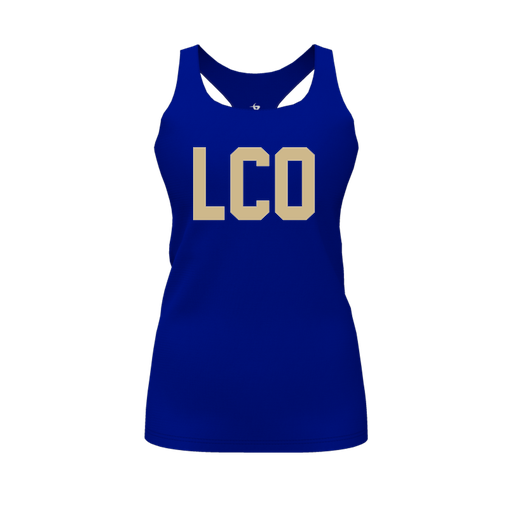 [FT0TRBRY-FYS-LOGO1] Decker Racerback Tank Top (Female Youth S, Royal, Logo 1)