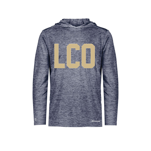 [FOLHCGNV-AS-LOGO1] Decker Men's Charge Hoodie (Adult S, Navy, Logo 1)