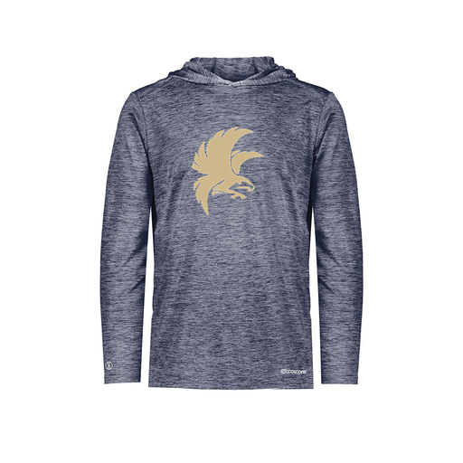 [FOLHCGNV-AS-LOGO2] Decker Men's Charge Hoodie (Adult S, Navy, Logo 2)