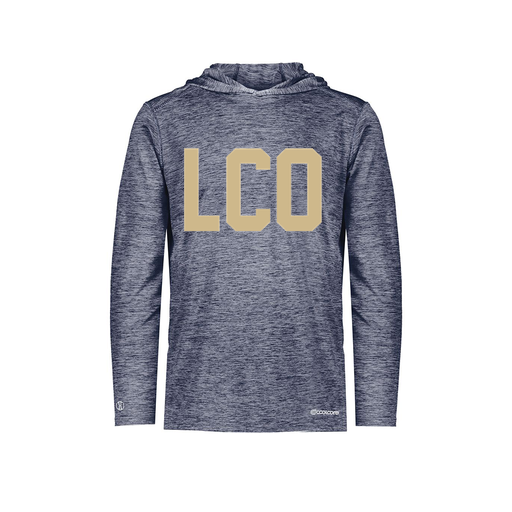 [FOLHCGNV-YS-LOGO1] Decker Youth Charge Hoodie (Youth S, Navy, Logo 1)