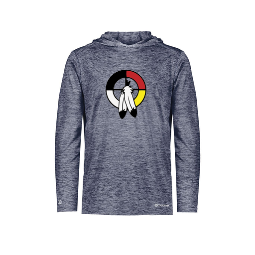 [FOLHCGNV-YS-LOGO3] Decker Youth Charge Hoodie (Youth S, Navy, Logo 3)