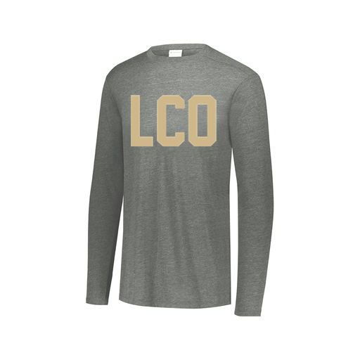 [FTLCUBGY-AXS-LOGO1] Decker Men's Tri-Blend T-Shirt - Long Sleeve (Adult XS, Gray, Logo 1)