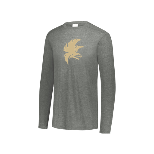 [FTLCUBGY-YS-LOGO2] Decker Youth Tri-Blend T-Shirt - Long Sleeve (Youth S, Gray, Logo 2)