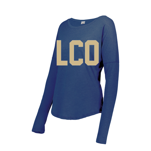 [FTLCUBRY-FAXS-LOGO1] Decker Women's Tri-Blend T-Shirt - Long Sleeve (Female Adult XS, Royal, Logo 1)